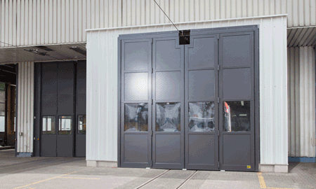 Faltschiebetor Animation